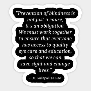 Prevention Of Blindness Week Sticker